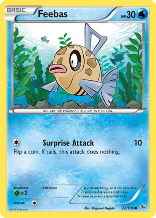 Feebas 022 - Reverse Holofoil XY Flashfire - Common