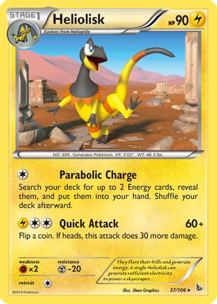 Heliolisk 037 - Reverse Holofoil XY Flashfire - Rare