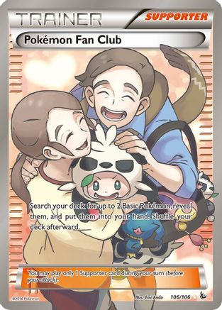 Pokemon Fan Club (106 Full Art) 106 - Holofoil XY Flashfire - Ultra Rare