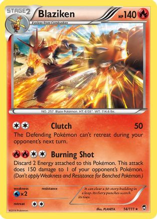 Blaziken 014/111 - Reverse Holofoil XY Furious Fists - Holo Rare