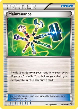 Maintenance 096 - Reverse Holofoil XY Furious Fists - Uncommon