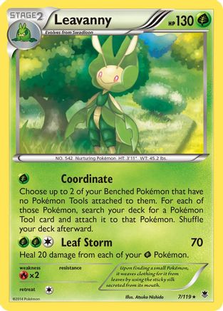 Leavanny 007/119 - Reverse Holofoil XY Phantom Forces - Rare