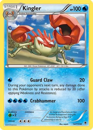 Kingler 014 XY Phantom Forces - Uncommon