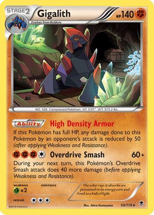 Gigalith 050 - Holofoil XY Phantom Forces - Holo Rare