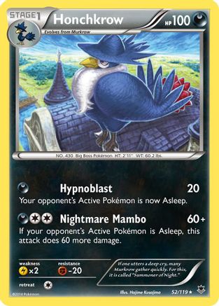 Honchkrow 052 XY Phantom Forces - Rare