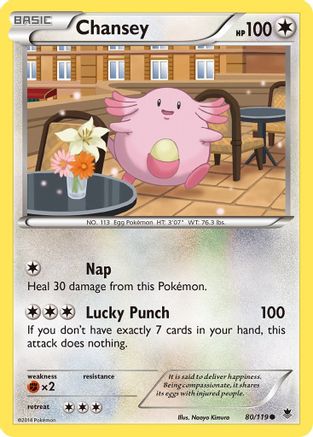 Chansey 080/119 - Reverse Holofoil XY Phantom Forces - Common