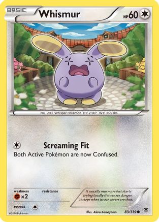 Whismur - Reverse Holofoil XY Phantom Forces - Common