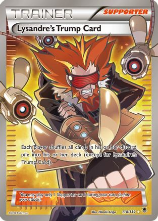 Lysandre's Trump Card (118 Full Art) 118/119 - Holofoil XY Phantom Forces - Ultra Rare