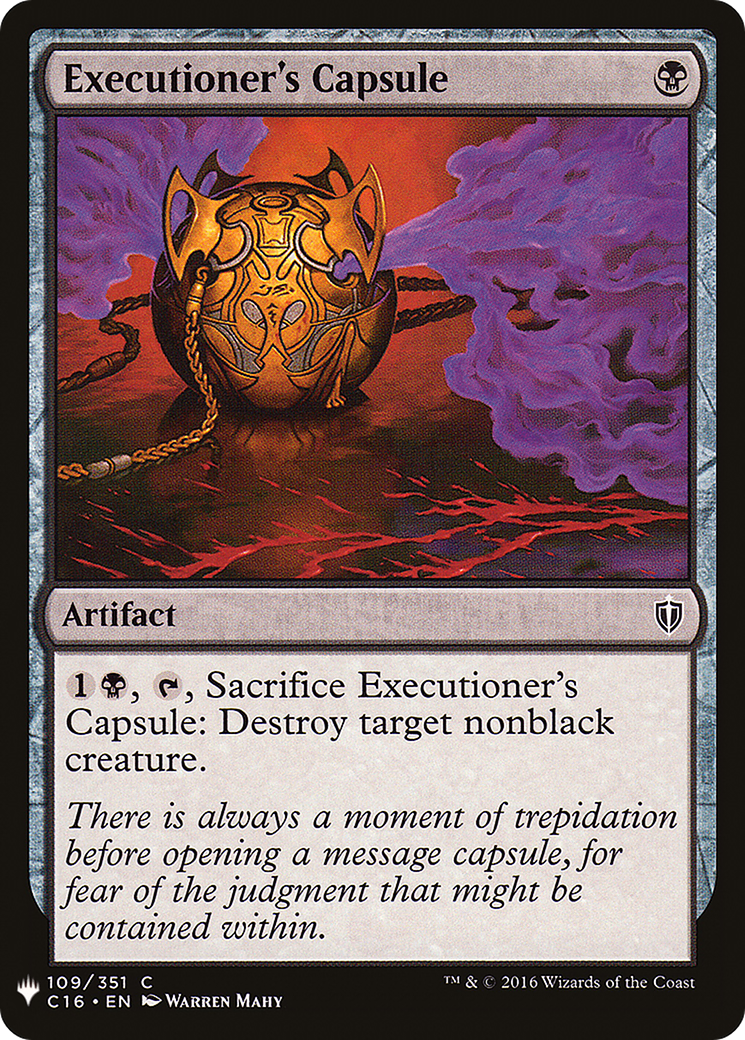Executioner's Capsule (LIST-109) - The List