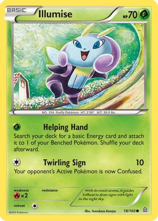 Illumise 018/160 - Reverse Holofoil XY Primal Clash - Common