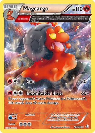 Magcargo (Omega) 024/160 - Reverse Holofoil XY Primal Clash - Rare