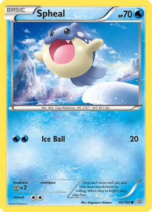 Spheal (46) 046 - Reverse Holofoil XY Primal Clash - Common