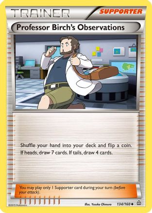 Professor Birch's Observations 134 - Reverse Holofoil XY Primal Clash - Uncommon