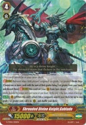 Shrouded Divine Knight, Gablade (Foil) (G-TD02/001EN) - G-TD02: Divine Swordsman of the Shiny Star