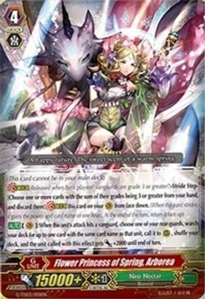 Flower Princess of Spring, Arborea (Foil) (G-TD03/001EN) - G-TD03: Flower Maiden of Purity