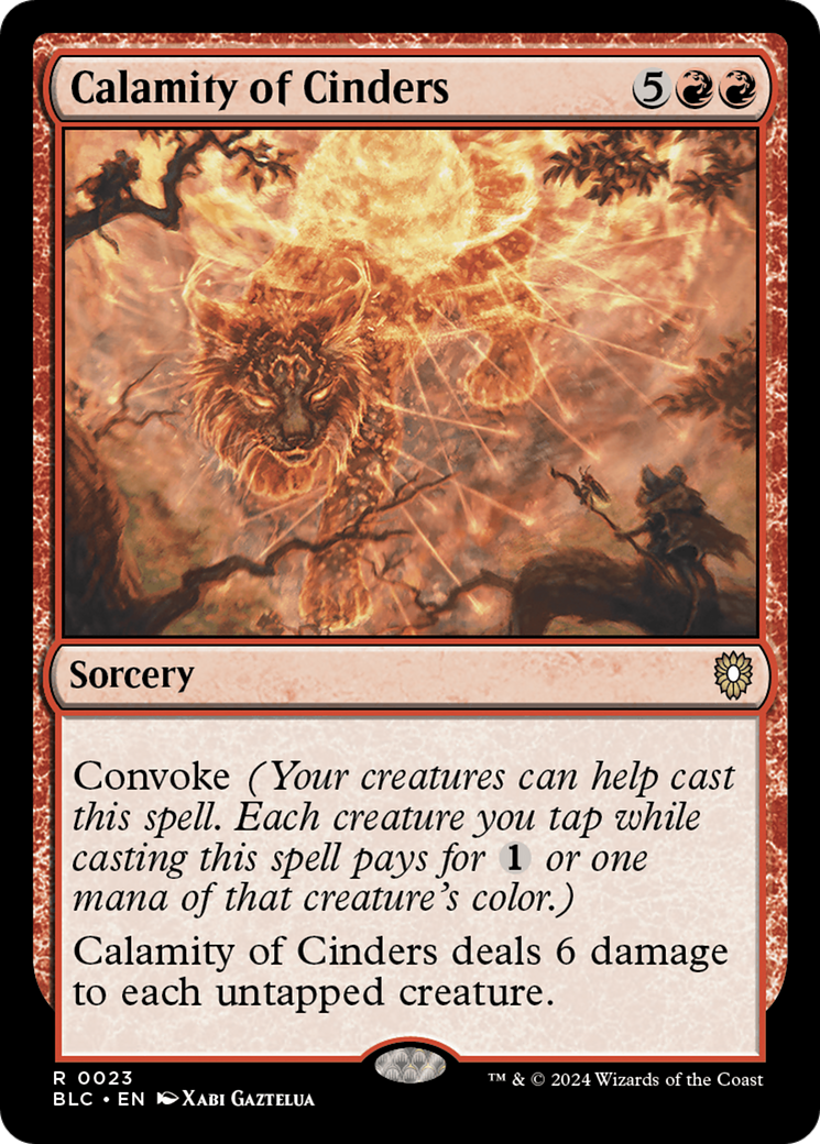 Calamity of Cinders (BLC-023) - Bloomburrow Commander