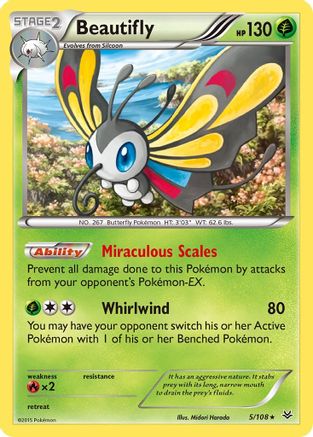 Beautifly 005/108 - Holofoil XY Roaring Skies - Holo Rare