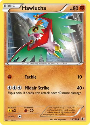 Hawlucha 039/108 - Reverse Holofoil XY Roaring Skies - Common