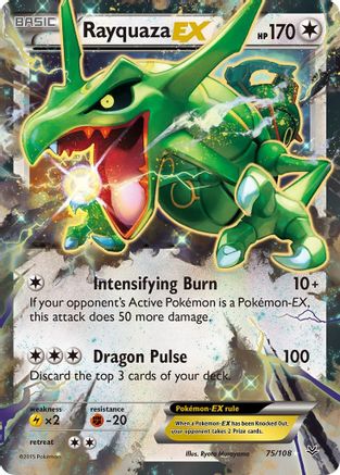 Rayquaza EX (75) 075 - Holofoil XY Roaring Skies - Ultra Rare