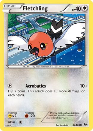 Fletchling 082/108 - Reverse Holofoil XY Roaring Skies - Common