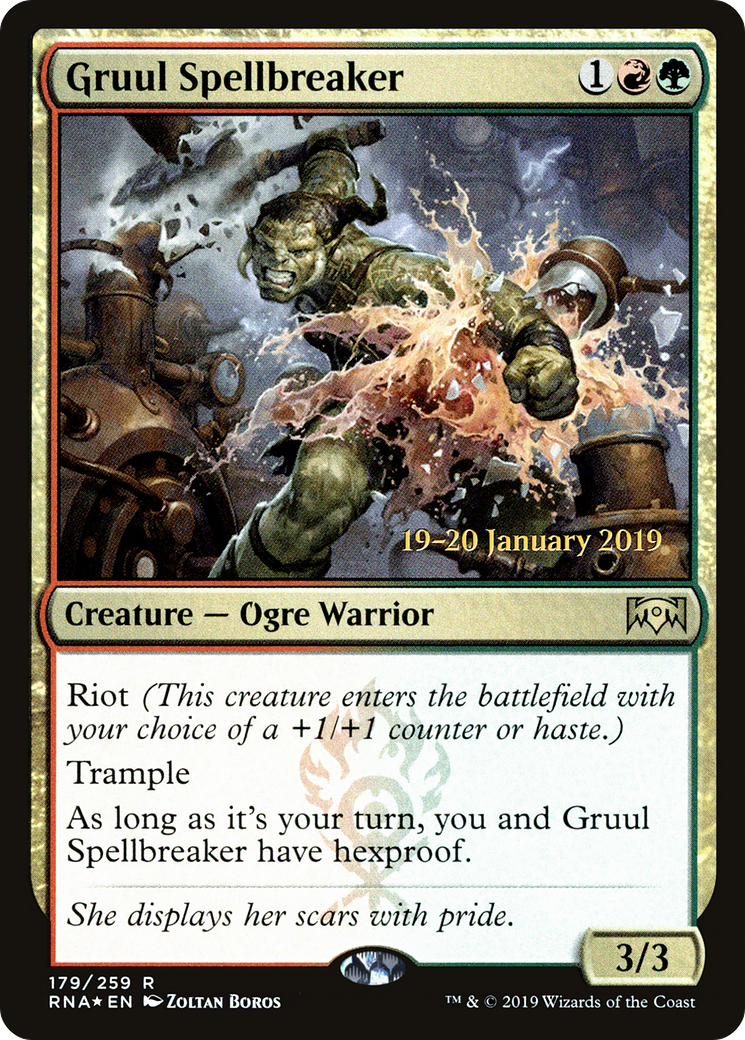 Gruul Spellbreaker (PRE-179) - Ravnica Allegiance Promos Foil