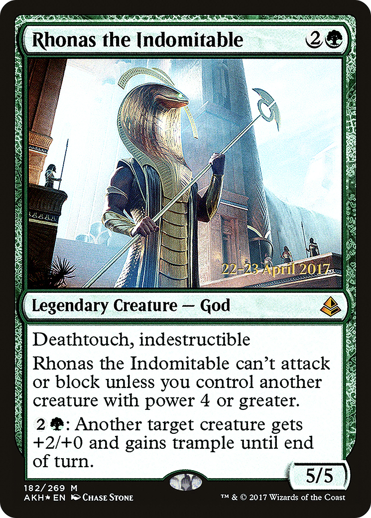 Rhonas the Indomitable (PRE-182) - Amonkhet Promos Foil