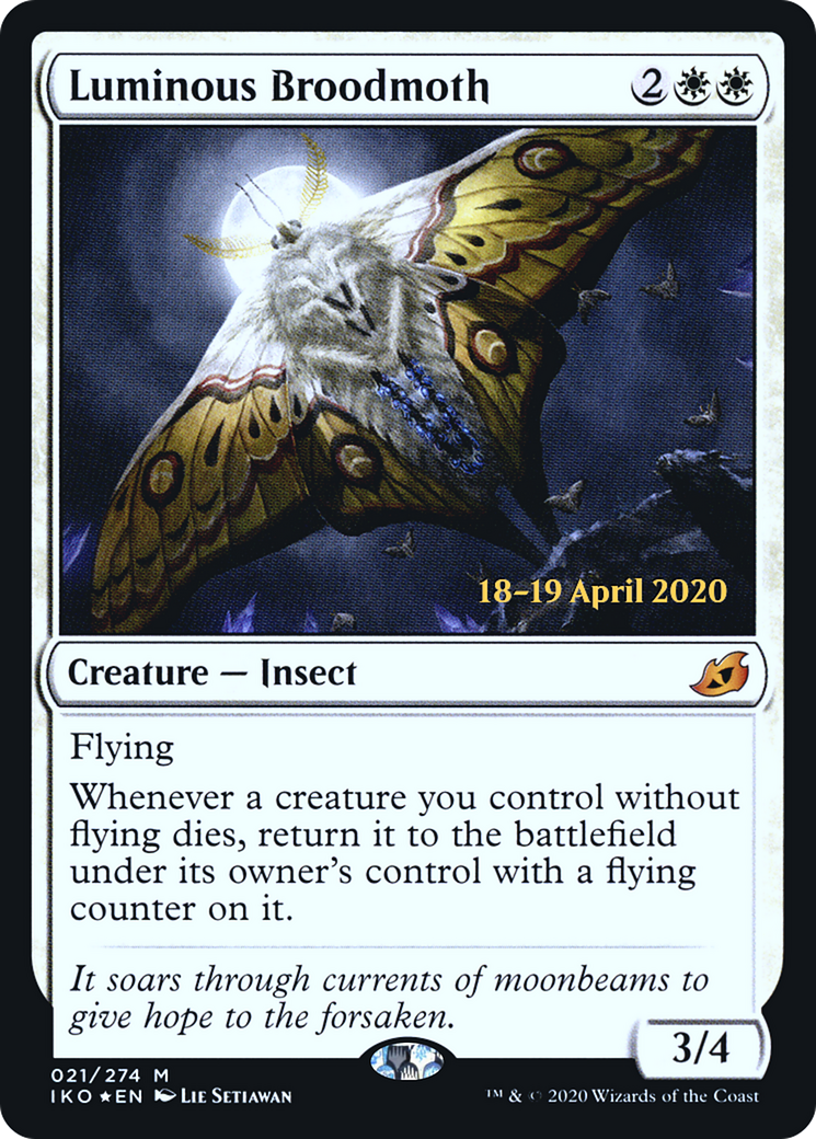 Luminous Broodmoth (PRE-021) - Ikoria: Lair of Behemoths Promos Foil