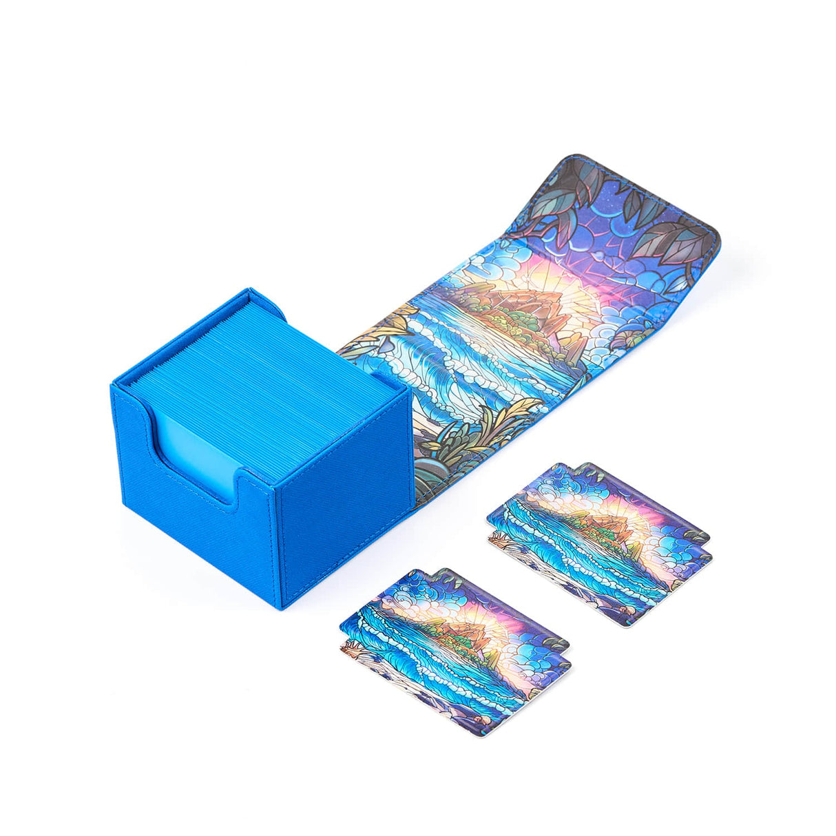 Standard Stained Glass Deck Box - Hidden Island