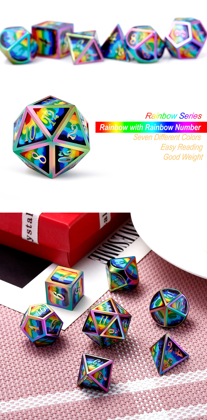 Psychedelic Dice - 7pcs