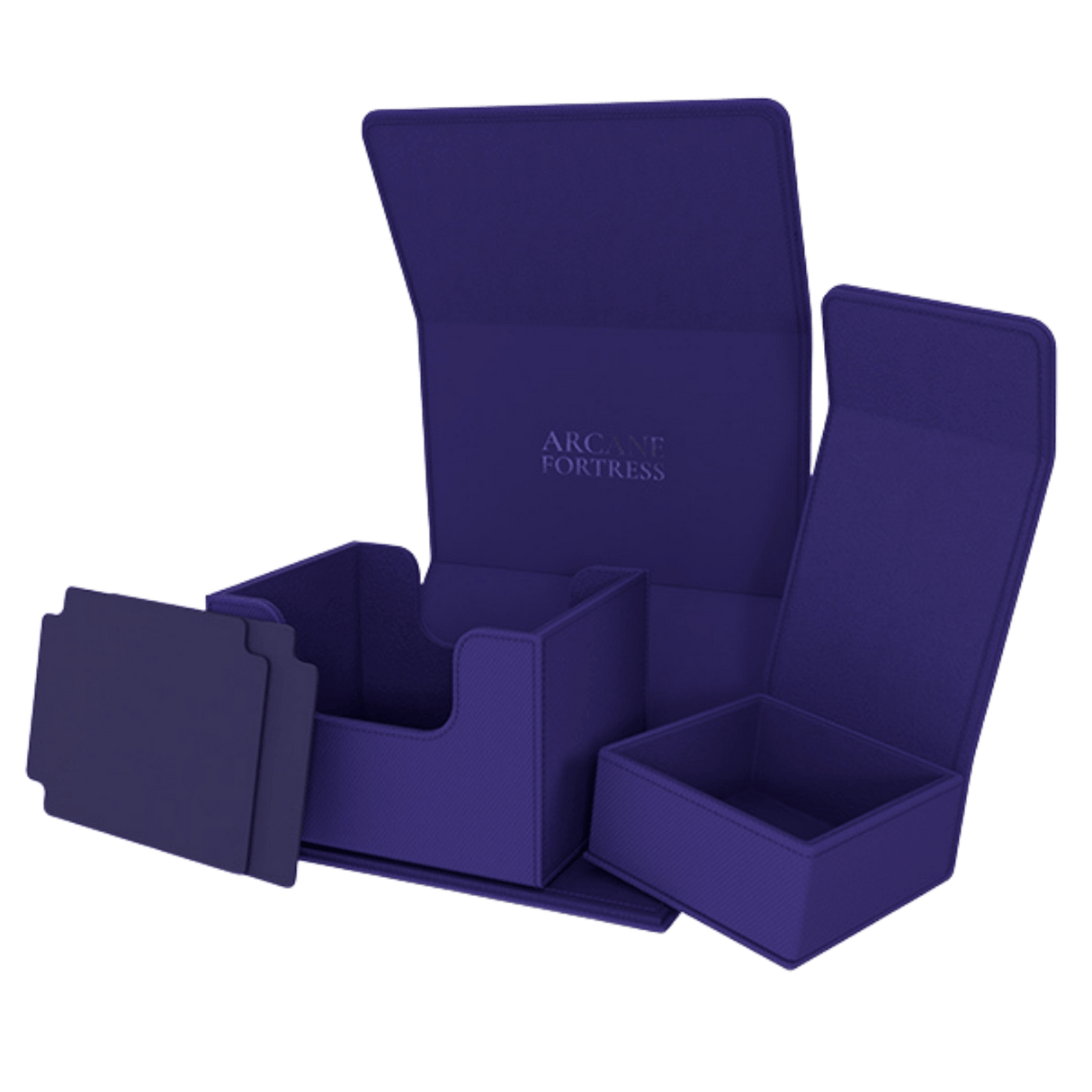 Arcane Fortress Deck Box: Solid Color Purple - Radiant 100+ Deck Vault (Deluxe)