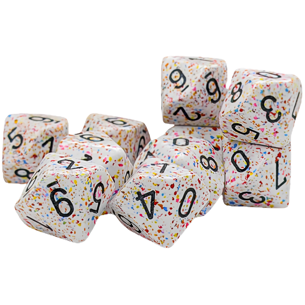 Chessex - Set of Ten d10 Dice - Speckled Birthday