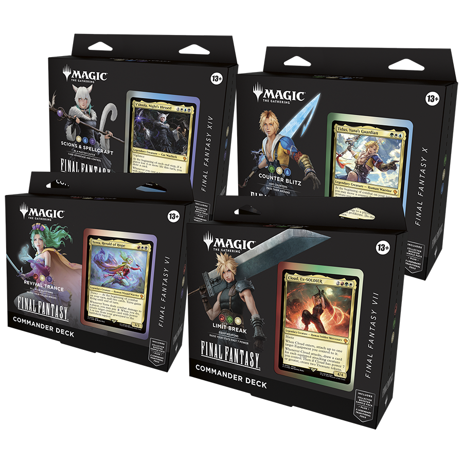 Magic: The Gathering - Final Fantasy Commander Deck - Set of 4