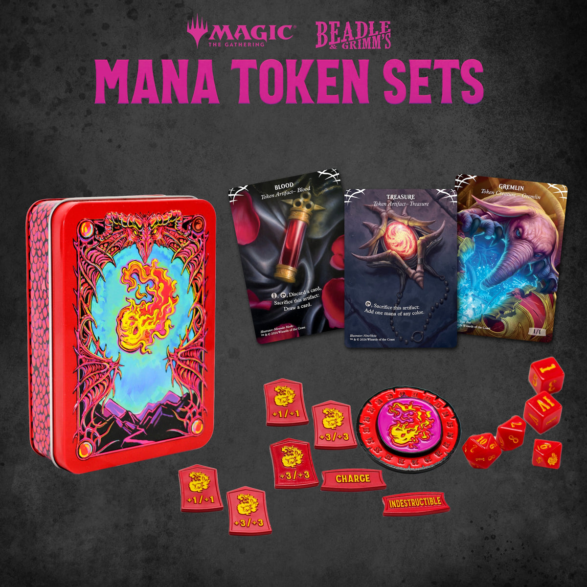Beadle & Grimms Mana Tokens - Red