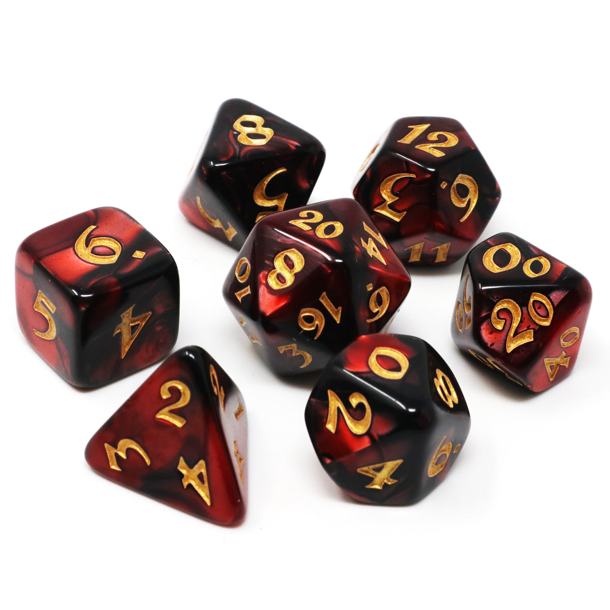 7pc RPG Set - Elessia Kybr - Inquisitor with Gold