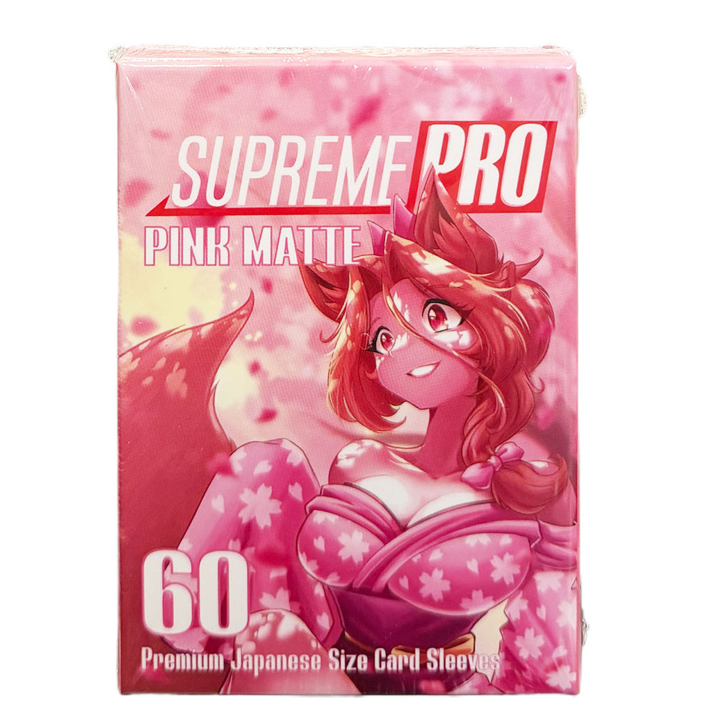 SupremePro Japanese Size Card Sleeves - Pink Matte