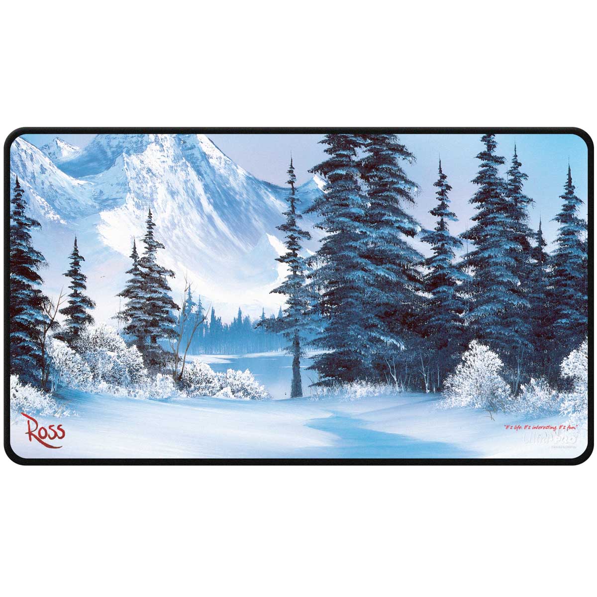 Ultra PRO: Black-Sitiched Playmat - Bob Ross (Winter Paradise)