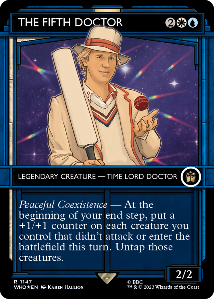 The Fifth Doctor (Showcase) (Surge Foil) (WHO-1147) - Doctor Who: (Showcase) (Borderless) Foil