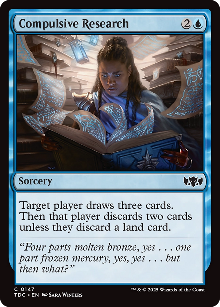 Compulsive Research (TDC-147) - Commander: Tarkir: Dragonstorm