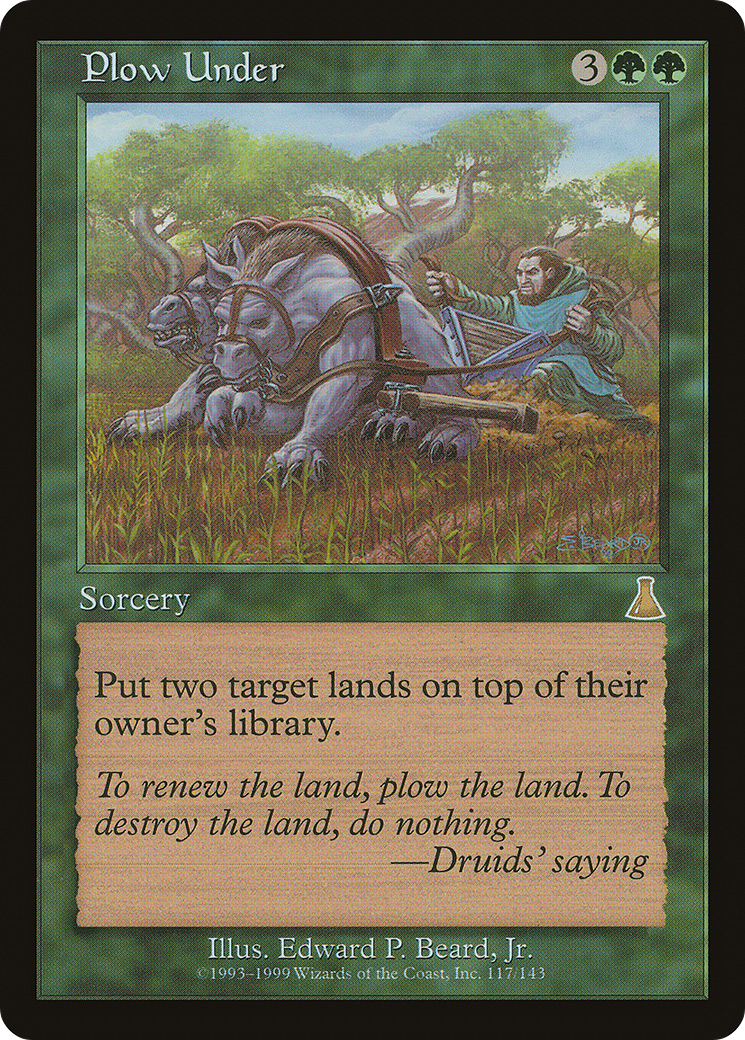 Plow Under (UDS-117) - Urza's Destiny Foil