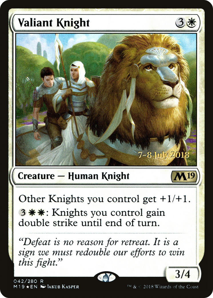 Valiant Knight (PRE-042) - Core Set 2019 Promos Foil
