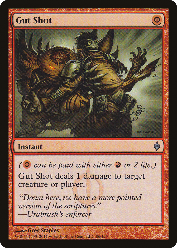 Gut Shot (NPH-086) - New Phyrexia Foil
