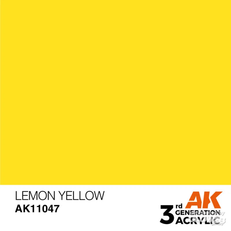 AK Interactive 3G Acrylic Lemon Yellow 17ml