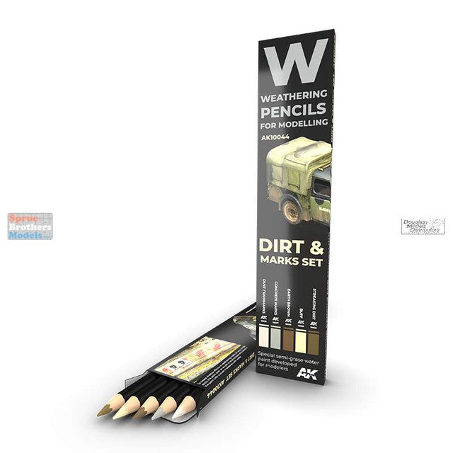 AK Interactive Weathering Pencil Set - Splashes, Dirt and Stains