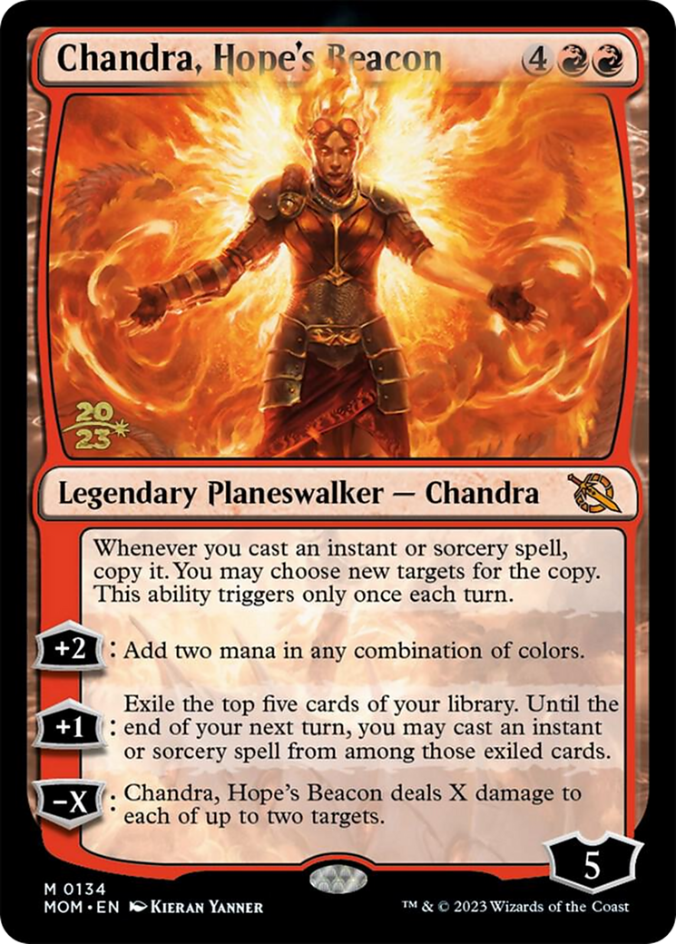 Chandra, Hope's Beacon (PRE-134S) - March of the Machine Promos Foil