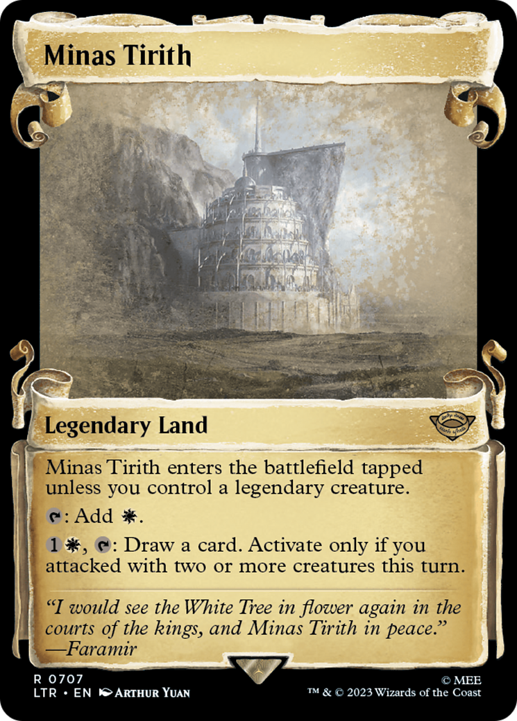 Minas Tirith (Showcase Scrolls) (LTR-707) - The Lord of the Rings: Tales of Middle-earth: (Showcase) Foil
