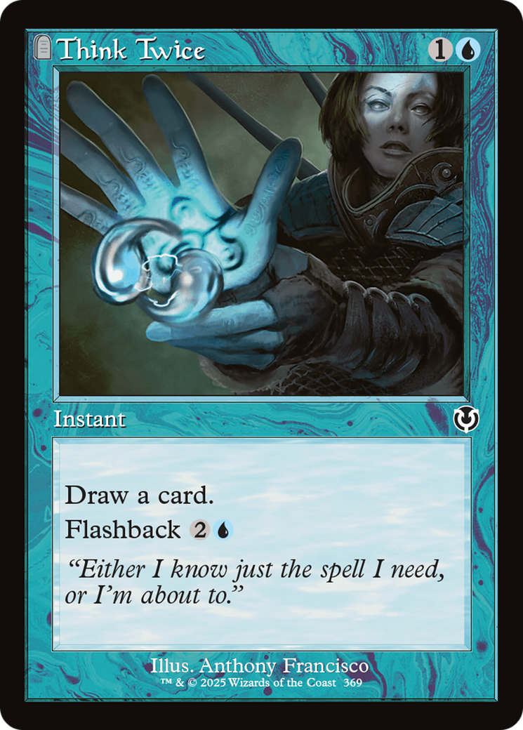 Think Twice (Retro Frame) (INR-369) - Innistrad Remastered: (tombstone) Foil