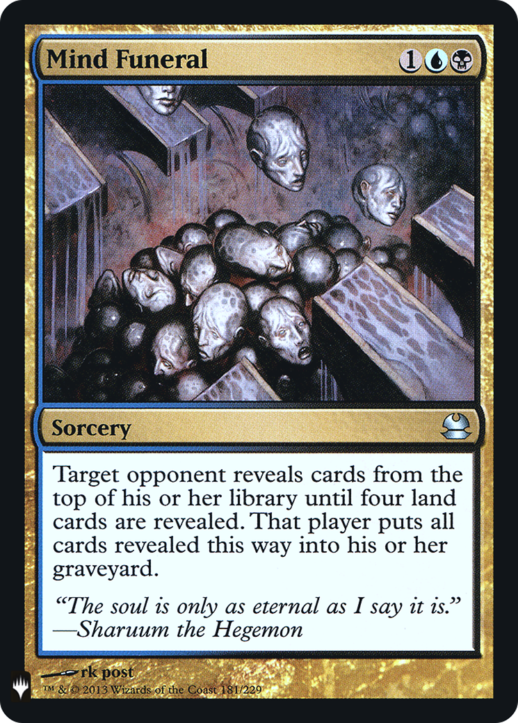 Mind Funeral (LIST-181) - The List Foil