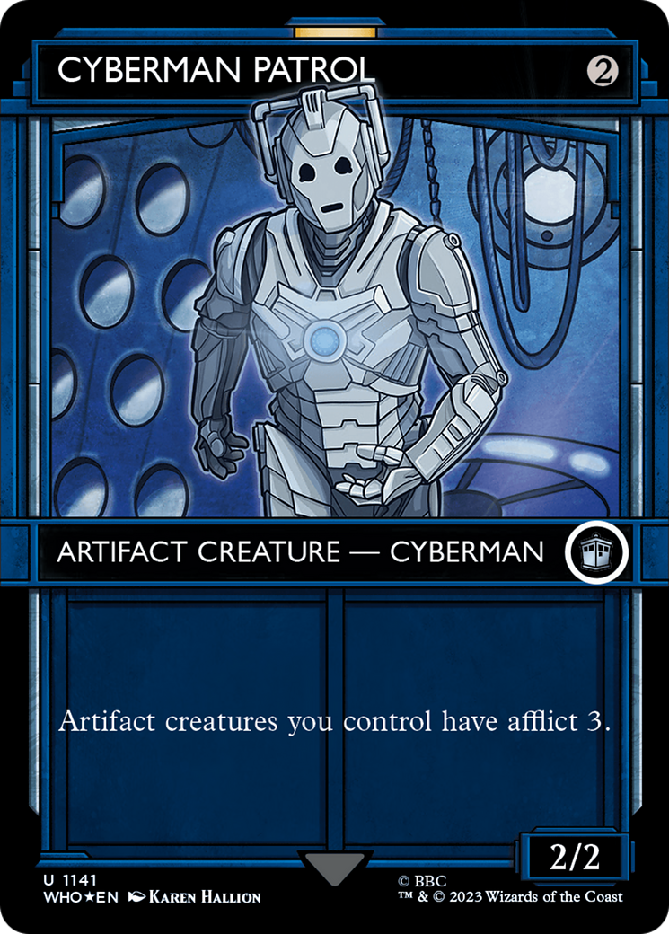 Cyberman Patrol (Showcase) (Surge Foil) (WHO-1141) - Doctor Who: (Showcase) (Borderless) Foil