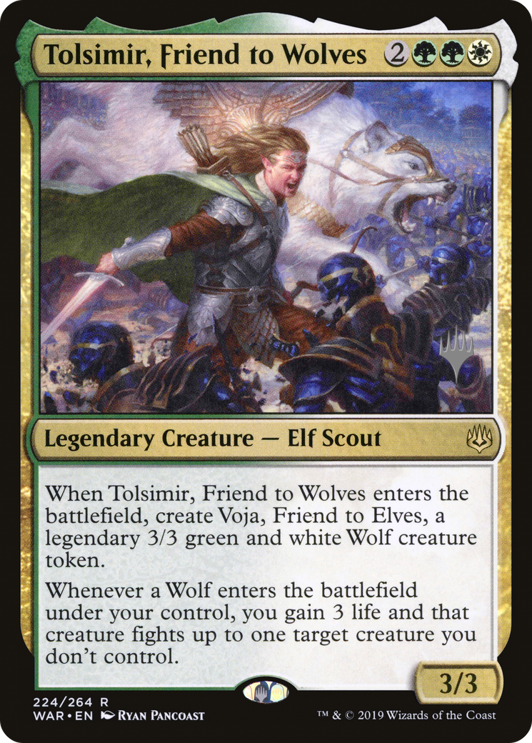 Tolsimir, Friend to Wolves (PPELD-224) - War of the Spark Promos Foil
