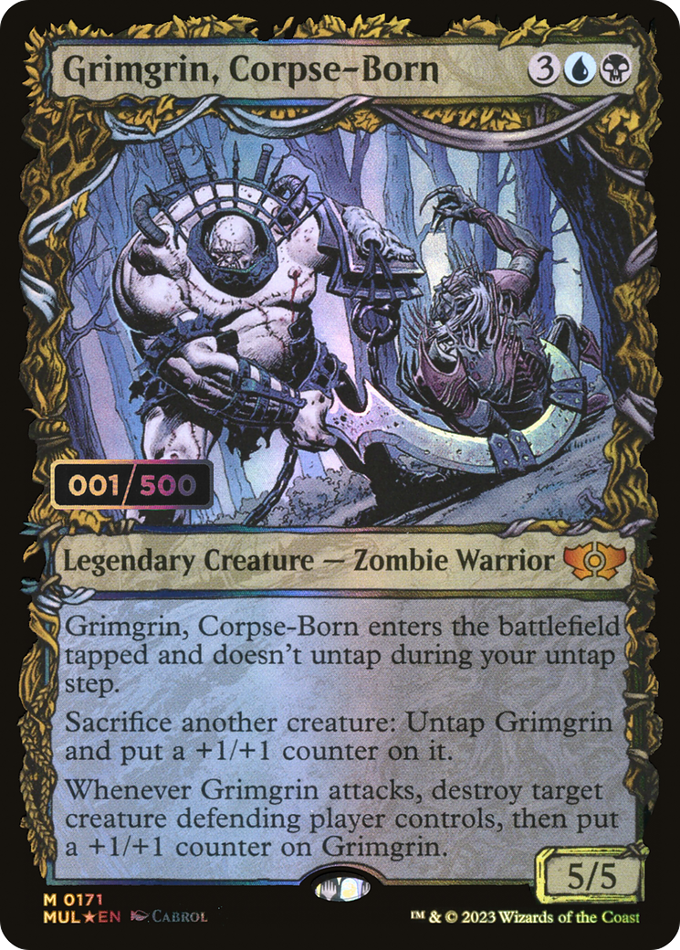 Grimgrin, Corpse-Born (Serial Numbered) (MUL-171Z) - Multiverse Legends: (Showcase) Foil